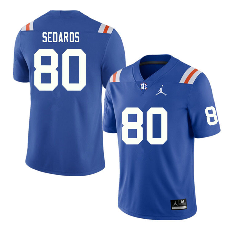 Men #80 Zak Sedaros Florida Gators College Football Jerseys Sale-Throwback